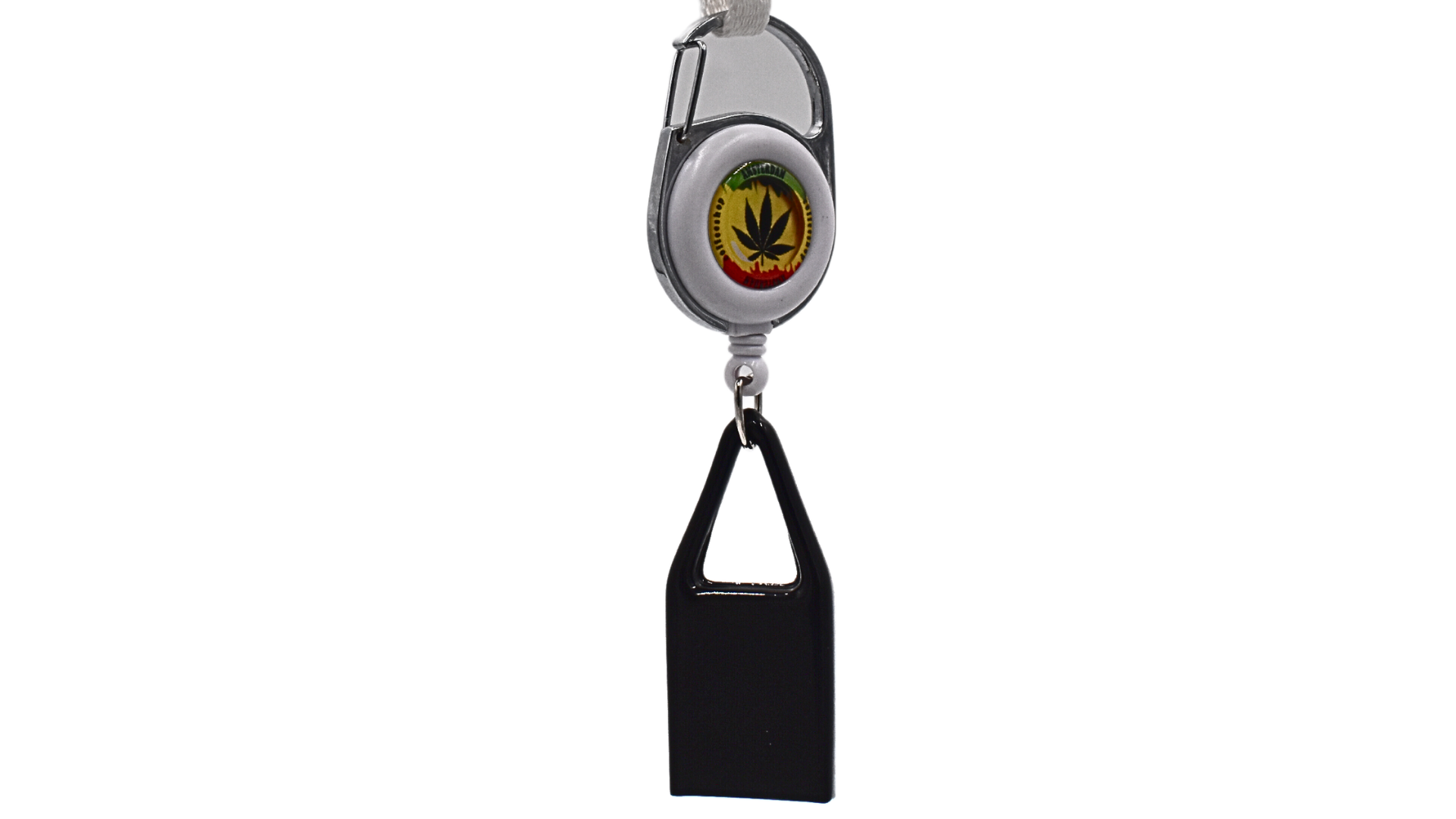 Lighter Holder (Leash) - White Hemp Leaf - Bittchaser