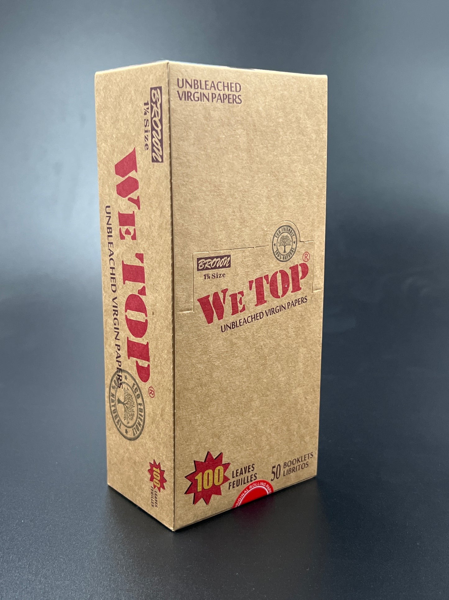 Wetop 1¼ Brown 100 Leaves Rolling Papers