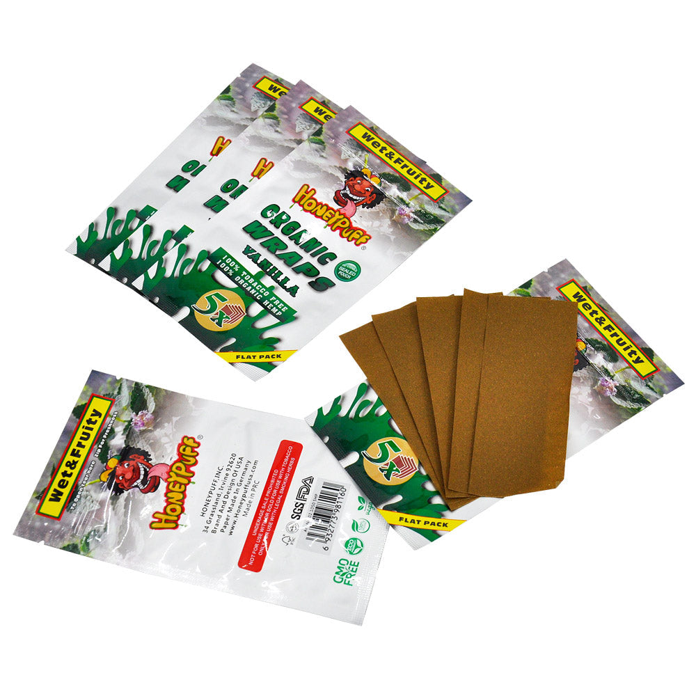 Honeypuff Vanilla Flavored Wraps - (5 Wraps Per Pack) - Bittchaser