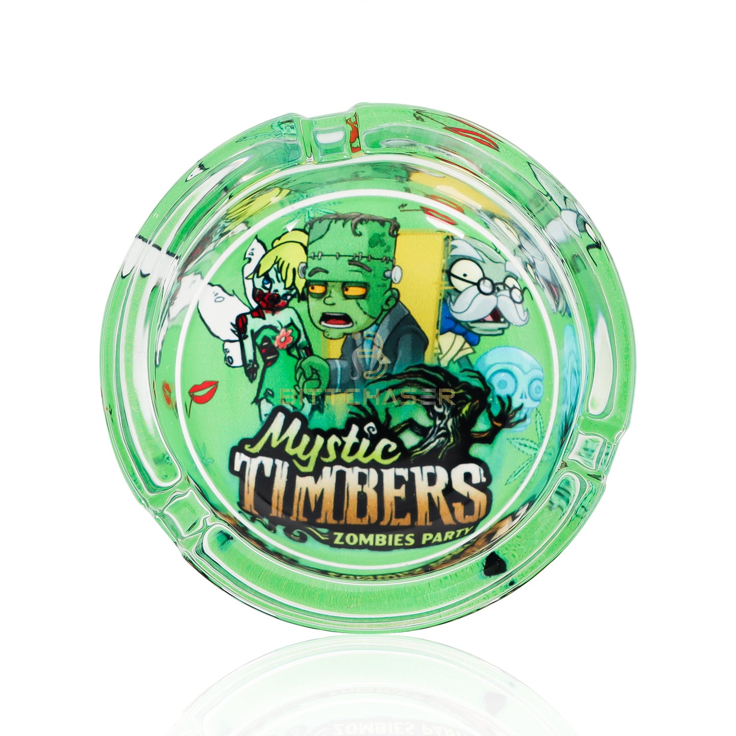 Mchaji Mbao Zombie Parties Premium Round Glass Ash Trays