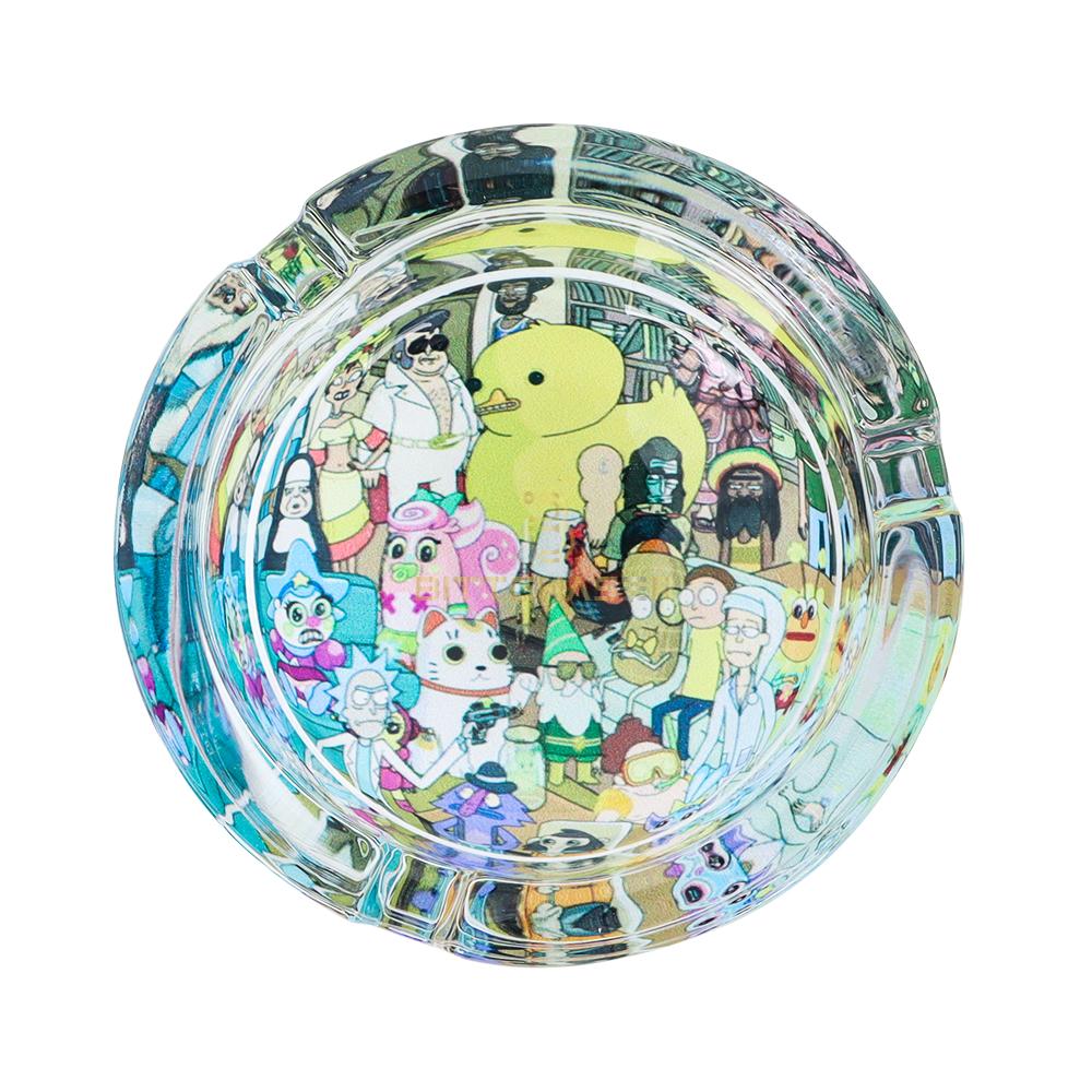 Rick na Morty Premium Round Glass Ashtray