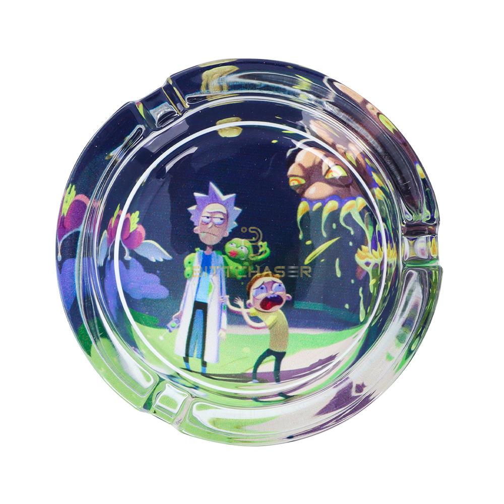 Rick na Morty Premium Round Glass Ashtray
