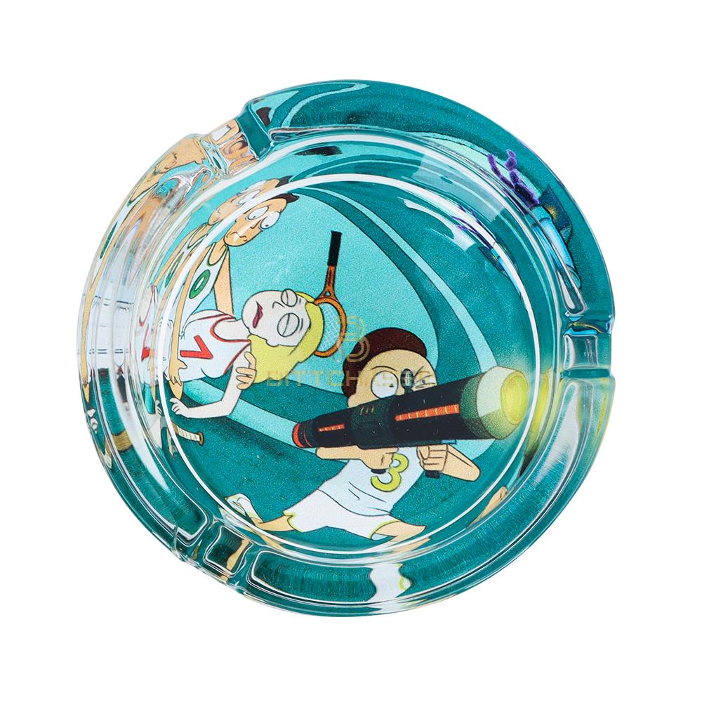Rick na Morty Premium Round Glass Ashtray