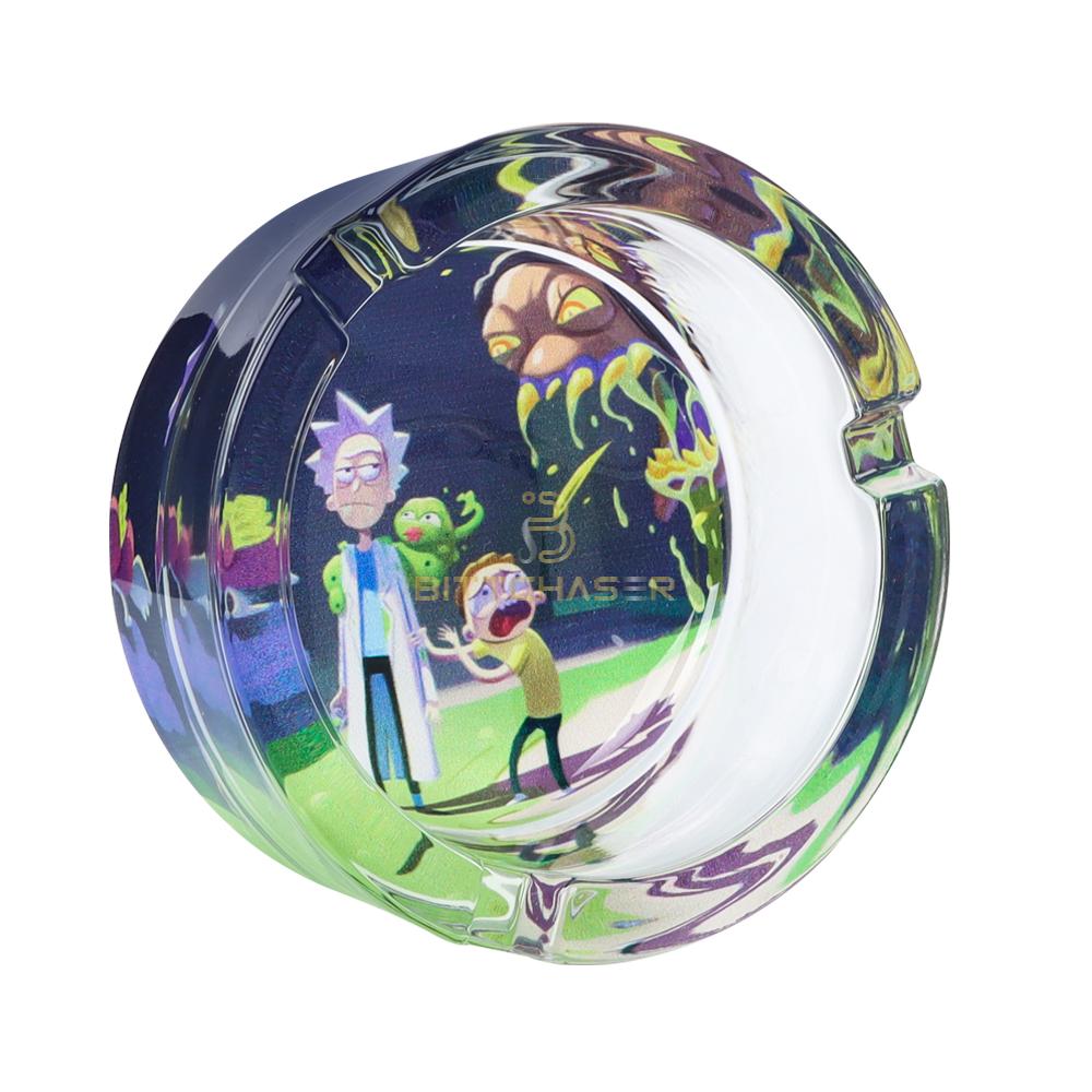 Rick na Morty Premium Round Glass Ashtray
