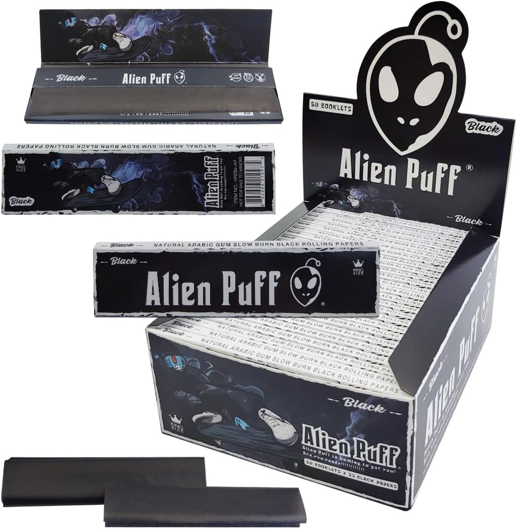 Alien Puff Kingsize Black Rolling Papers - Bittchaser Smoke Shop