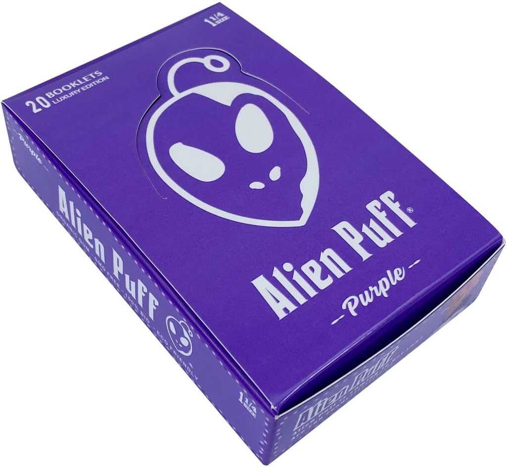 Alien Go 1 1/4 Size Purple Rolling Papers - Bittchaser Smoke Shop
