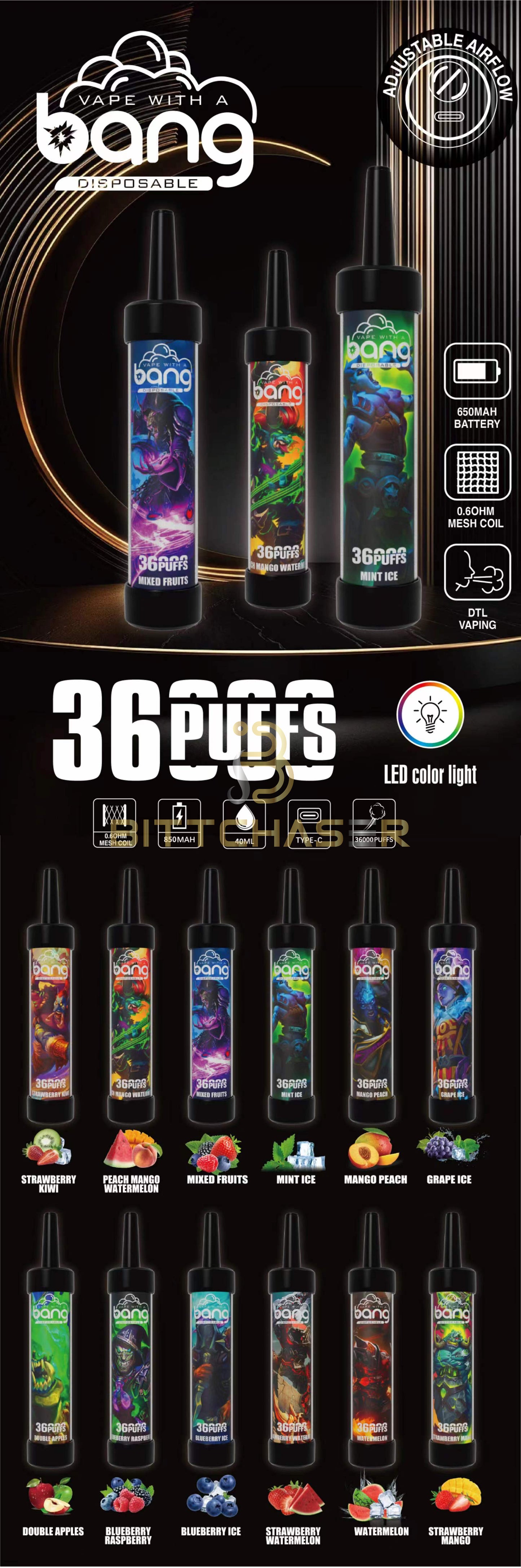 Bang Beast 36000: 36K Puffs Disposable Vapes