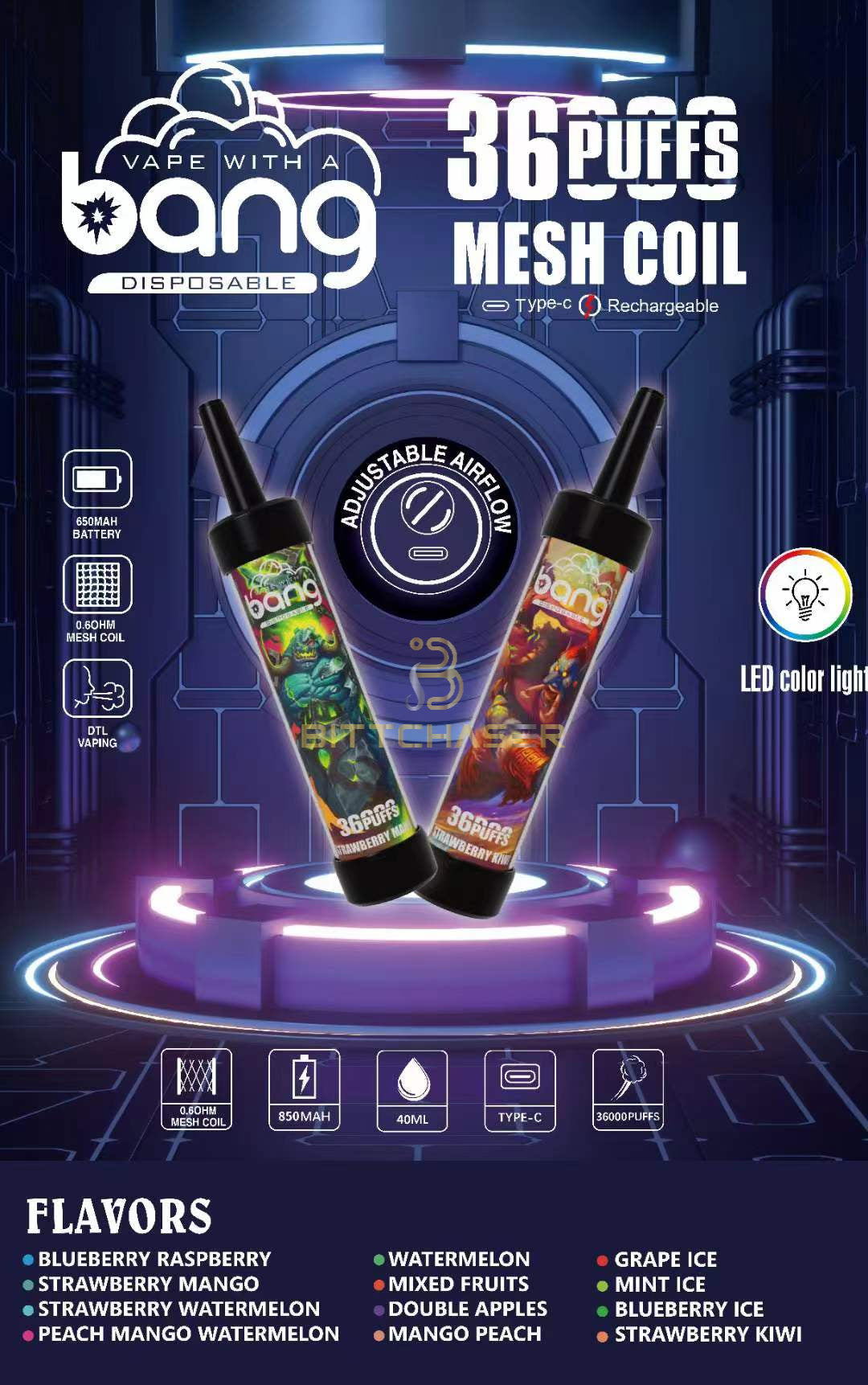 Bang Beast 36000: 36K Puffs Disposable Vapes