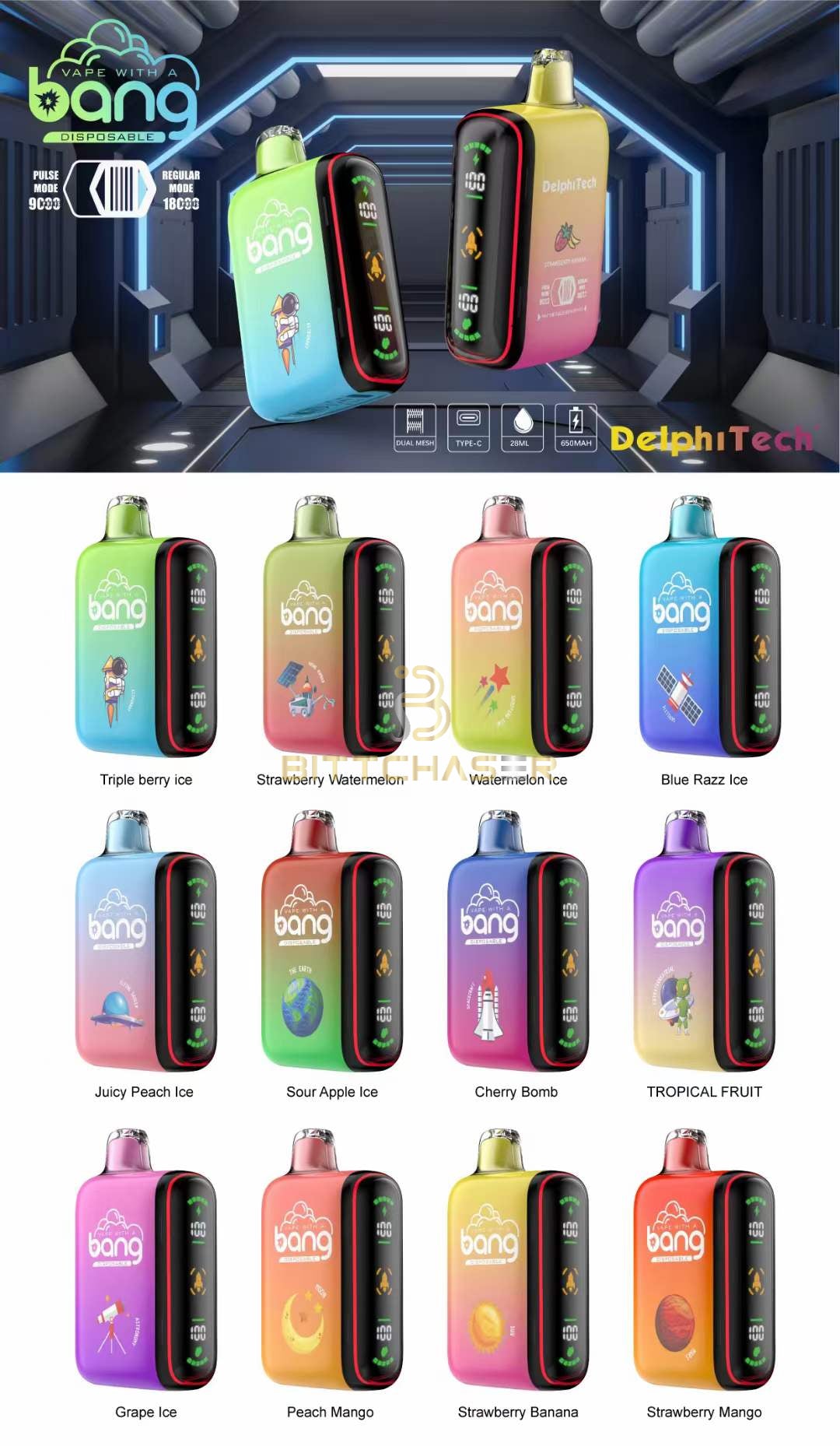 Bang Pulse 18000: 18K Puffs Disposable Vape Pod | Bittchaser Supply Co.
