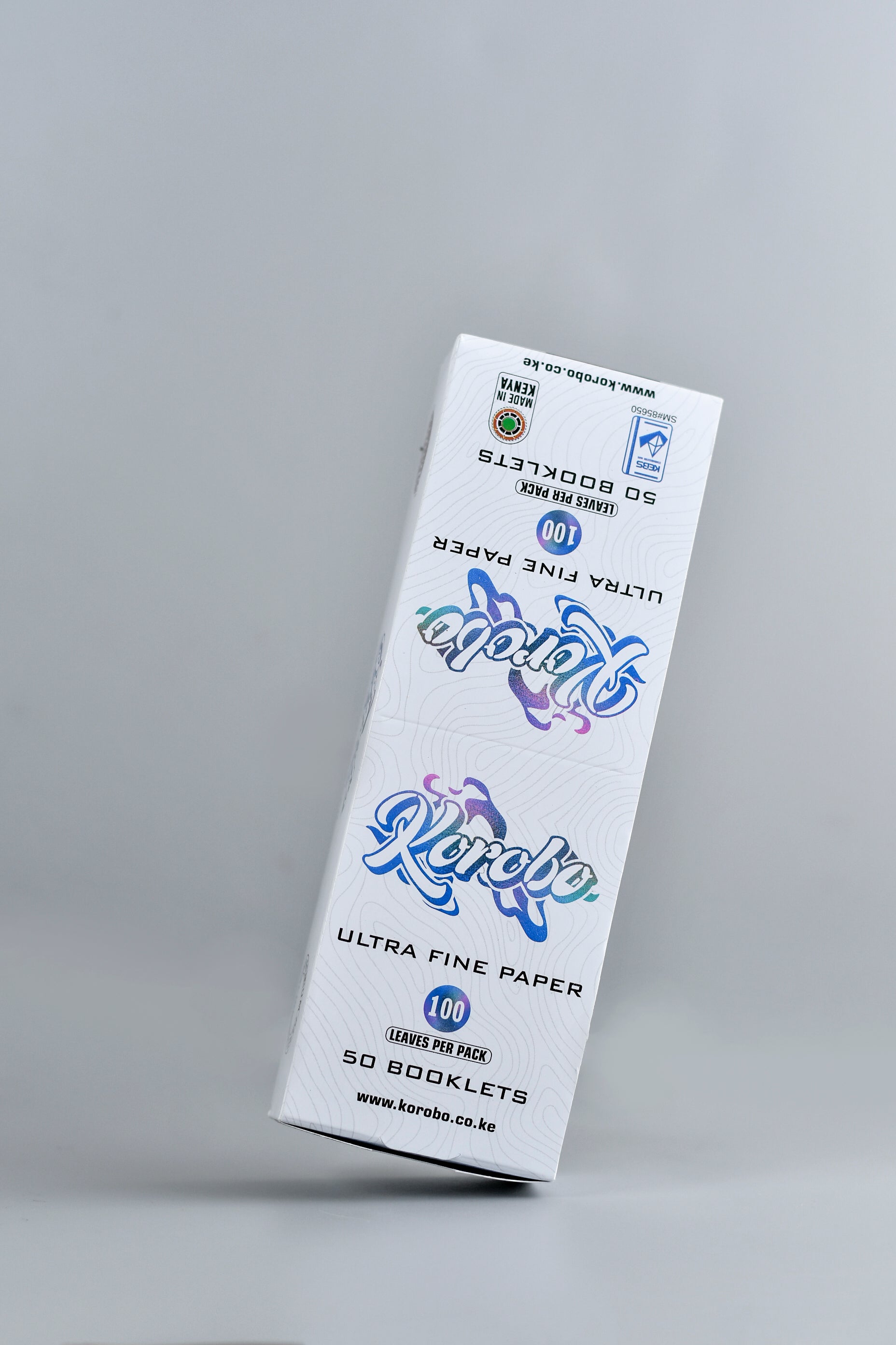Korobo White Regular Size 100 Leaves Rolling Papers - Bittchaser Smoke Shop