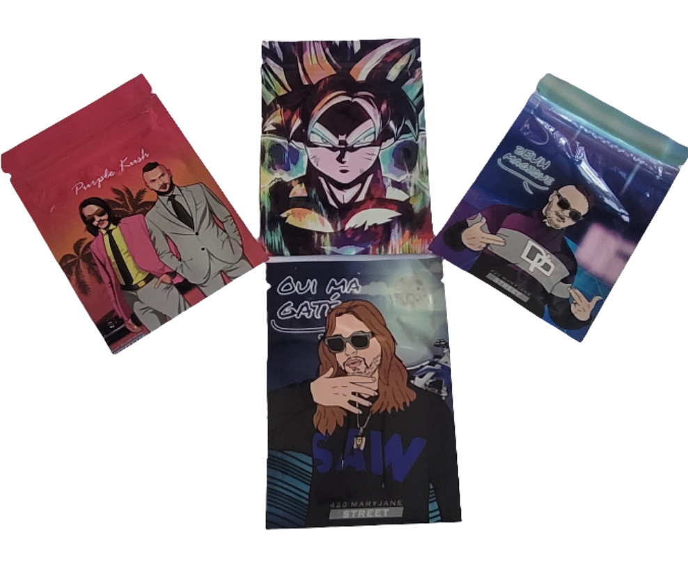 Ukubwa wa Mifuko ya Kuzuia Harufu ya Mylar (7x10cm) - (Kifungu 100pcs)