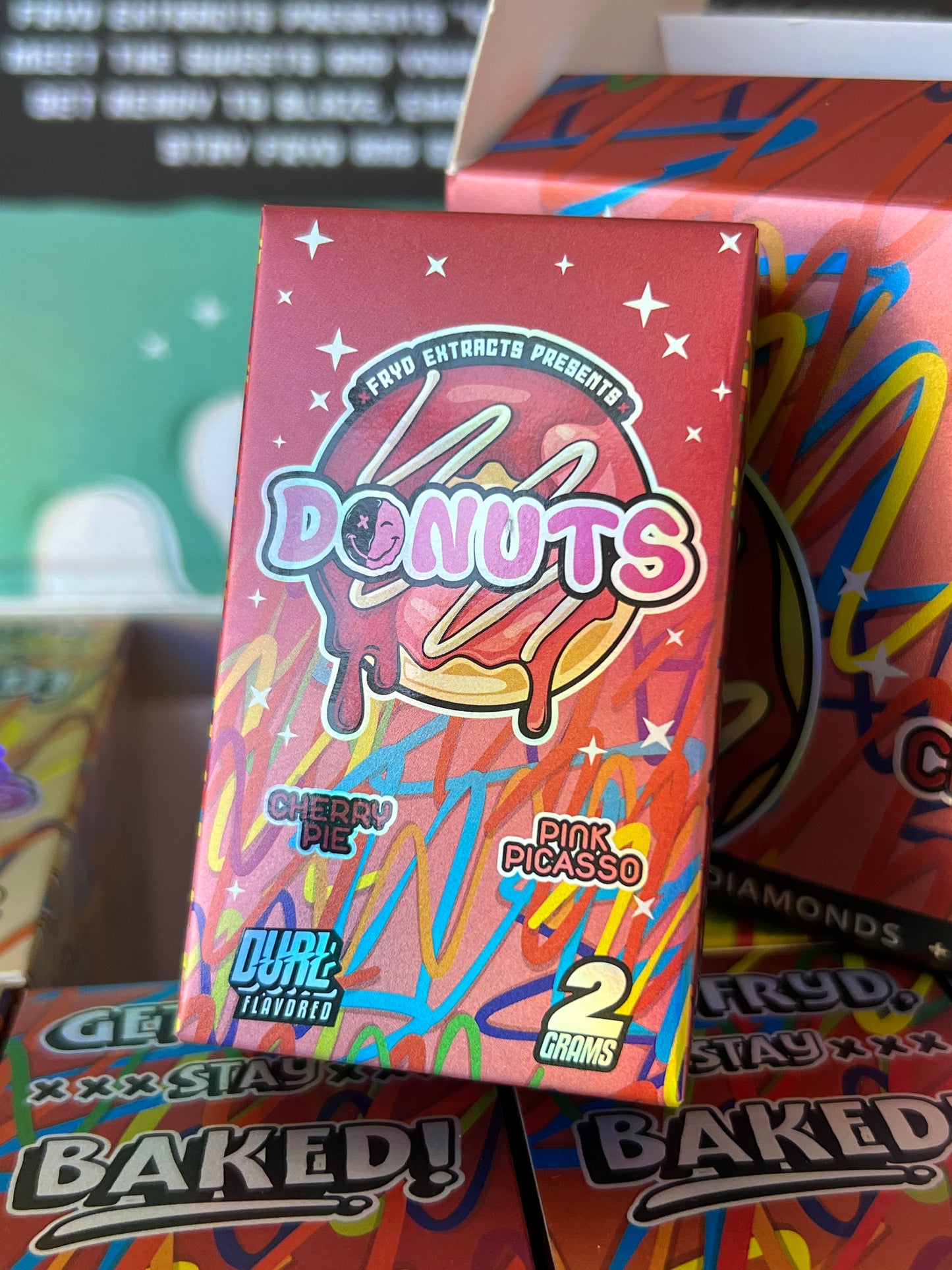 New Dual Fryd Donuts Disposable 2G Live Diamonds + Live Resin - Bittchaser Smoke Shop