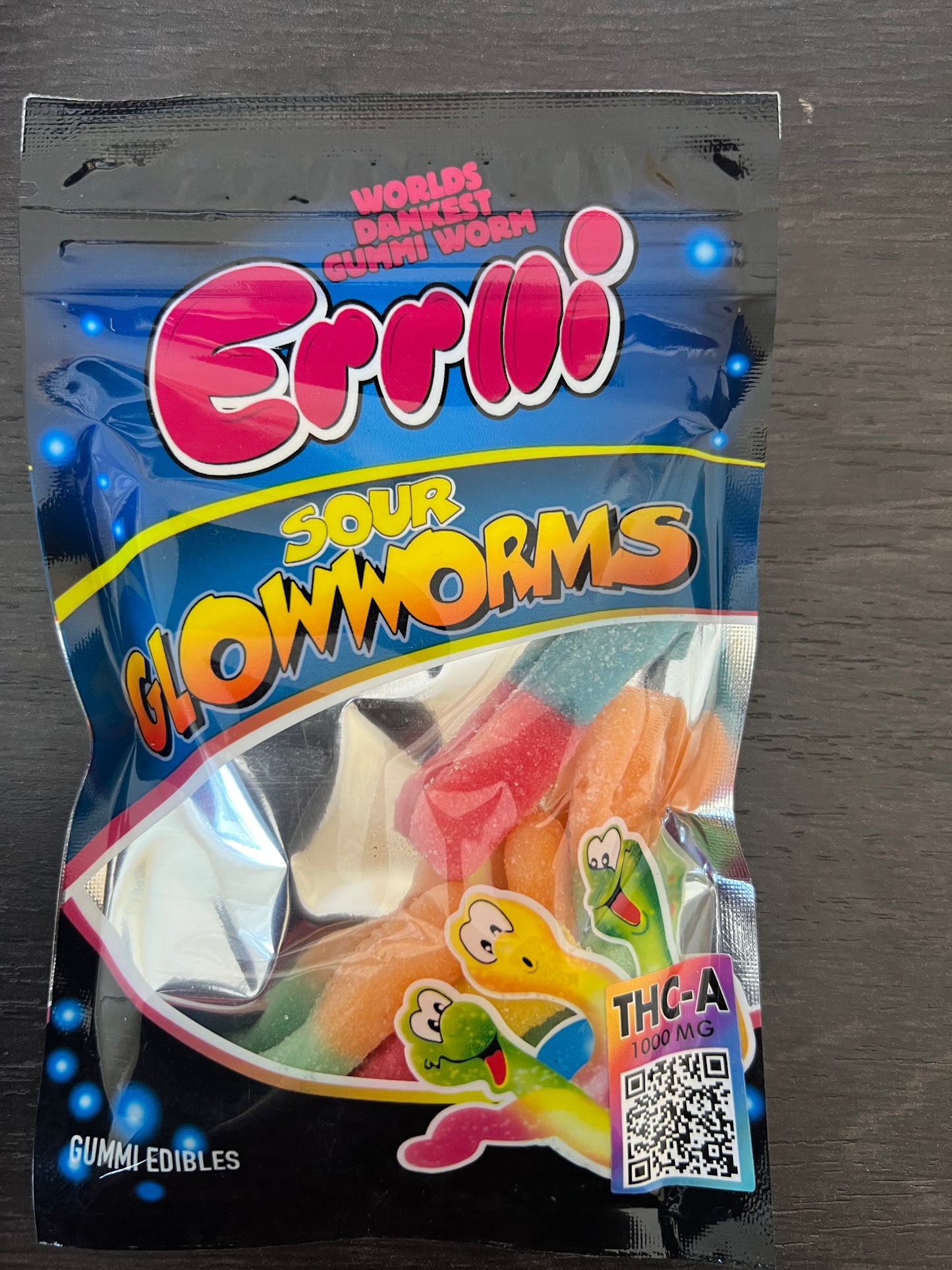 Errlli Sour Crawlers THCA Gummies- 1000mg THCA - Bittchaser Smoke Shop