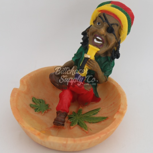 Rasta Resin Medium Ashtray - [ASH-023-3)