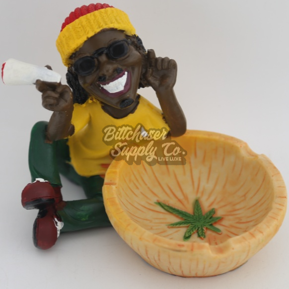 Rasta Resin Medium Ashtray - [ASH-023-4)