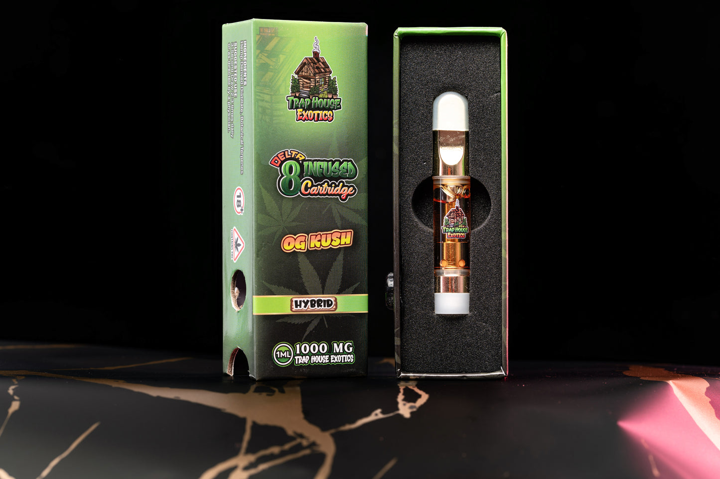 Trap House Exotics Hybrid 1000mg Delta-8 1g THC Vape Cartridges - Bittchaser Smoke Shop