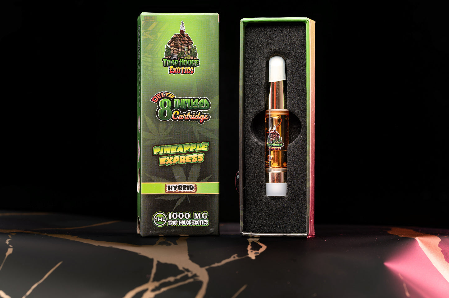 Trap House Exotics Hybrid 1000mg Delta-8 1g THC Vape Cartridges - Bittchaser Smoke Shop