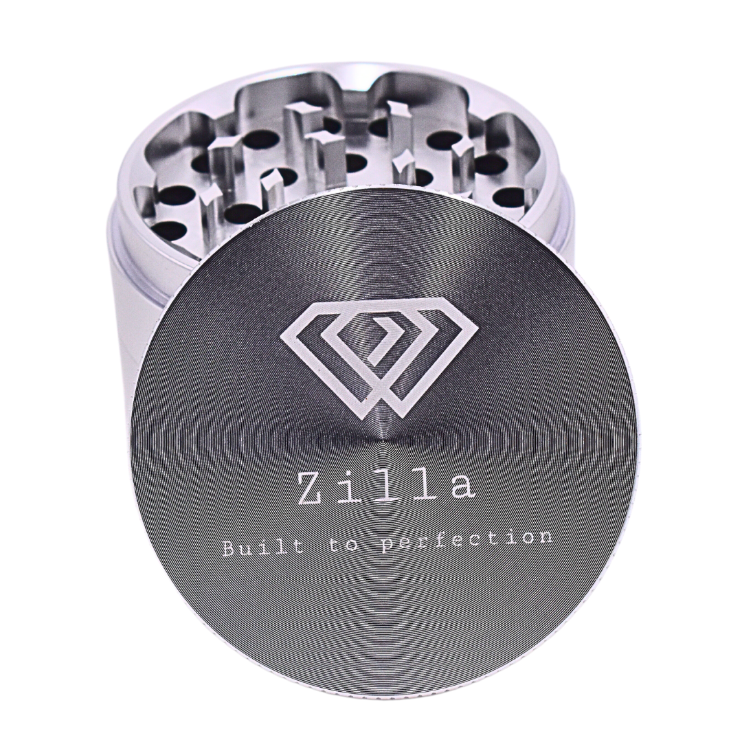 Zilla 60mm (Medium) Aluminium Metallic Alloy Herb Grinders - Bittchaser Smoke Shop