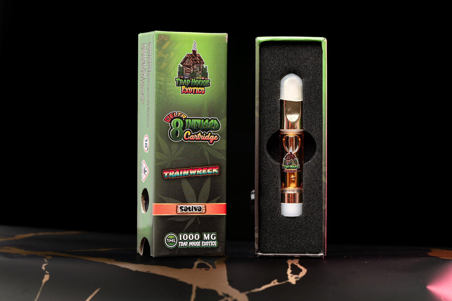 Trap House Exotics STVA 1000mg  Delta-8 1g THC Vape Cartridges - Bittchaser Smoke Shop