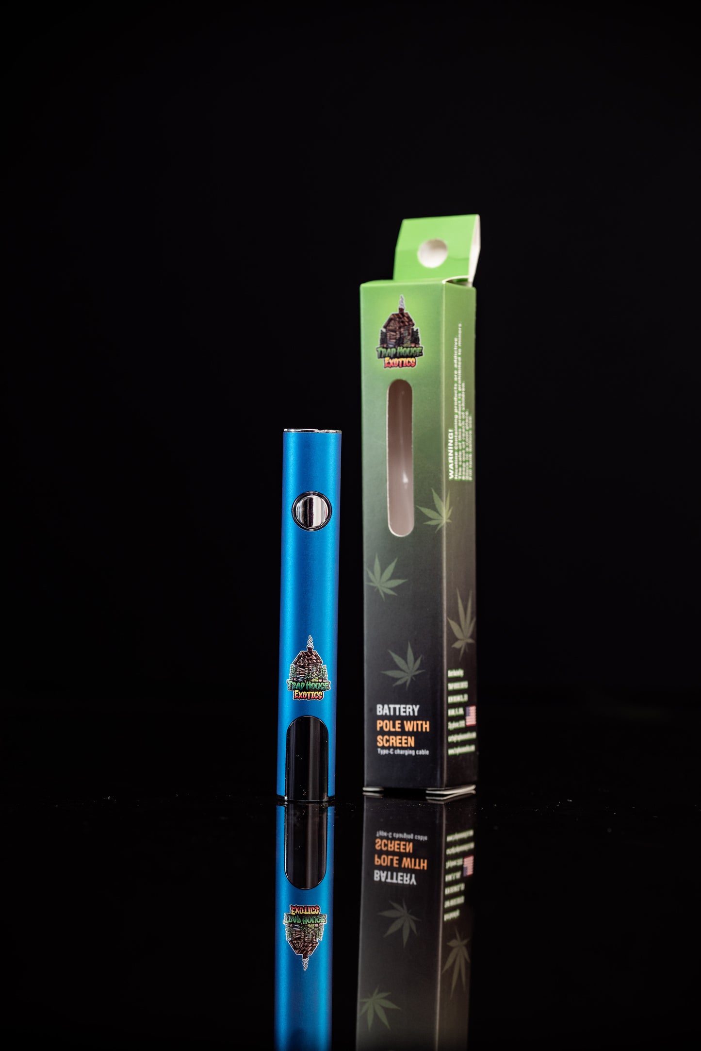 Betri ya Peni ya Katriji ya Trap House 400mah - (Rangi ya Bluu)