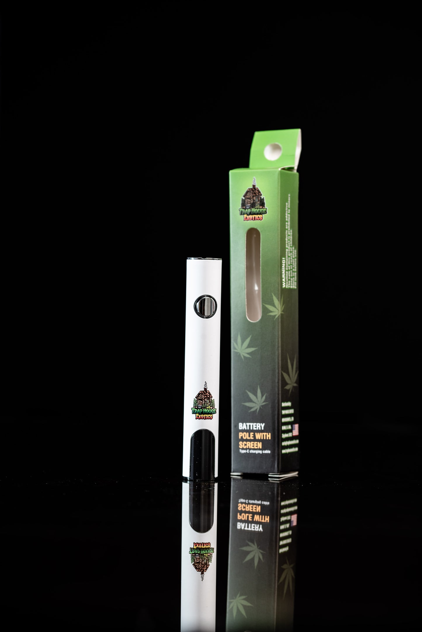 Betri ya Kalamu ya Katriji ya Trap House 400mah - (Rangi Nyeupe)