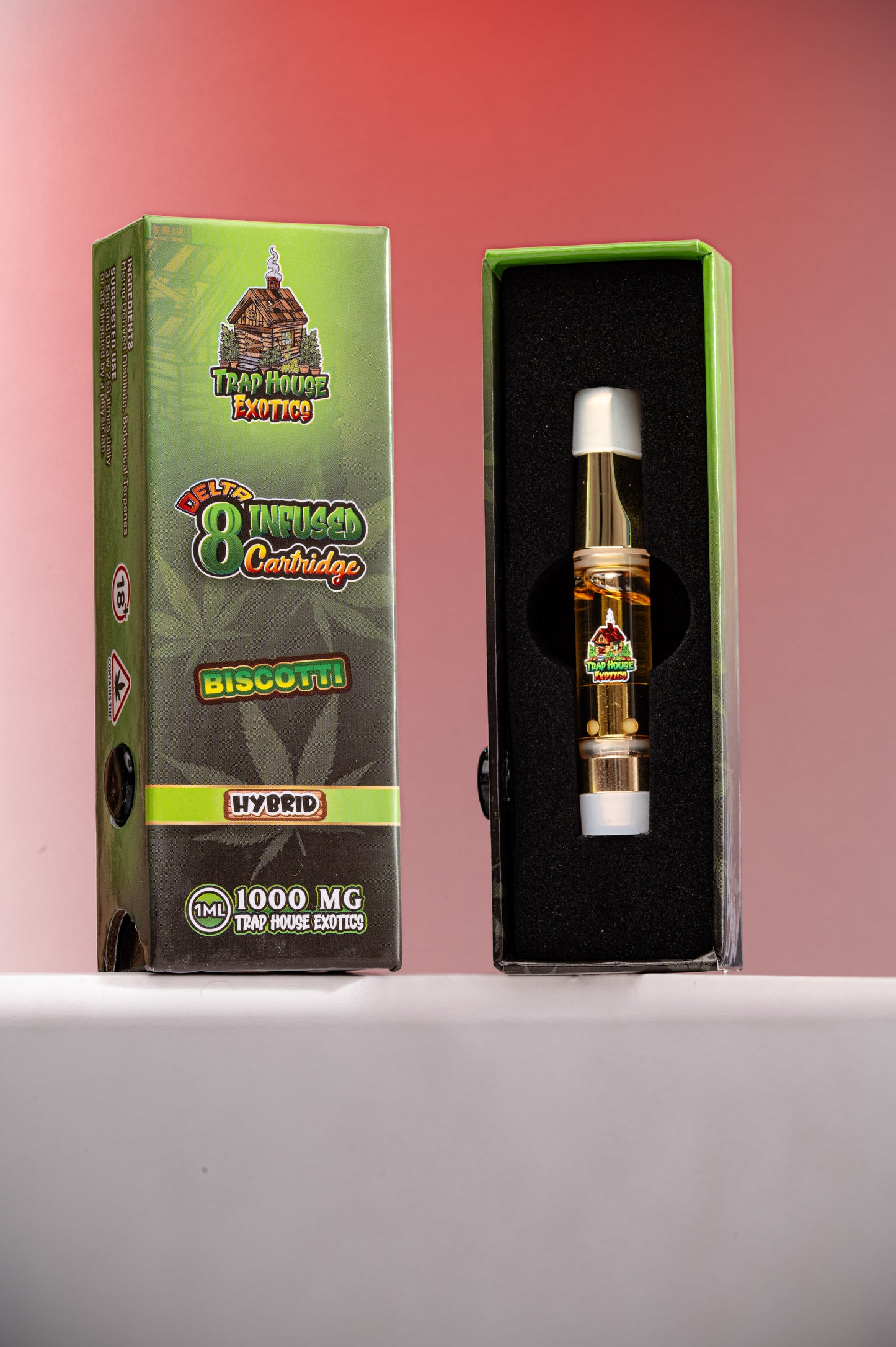 Trap House Exotics Hybrid 1000mg Delta-8 1g THC Vape Cartridges - Bittchaser Smoke Shop