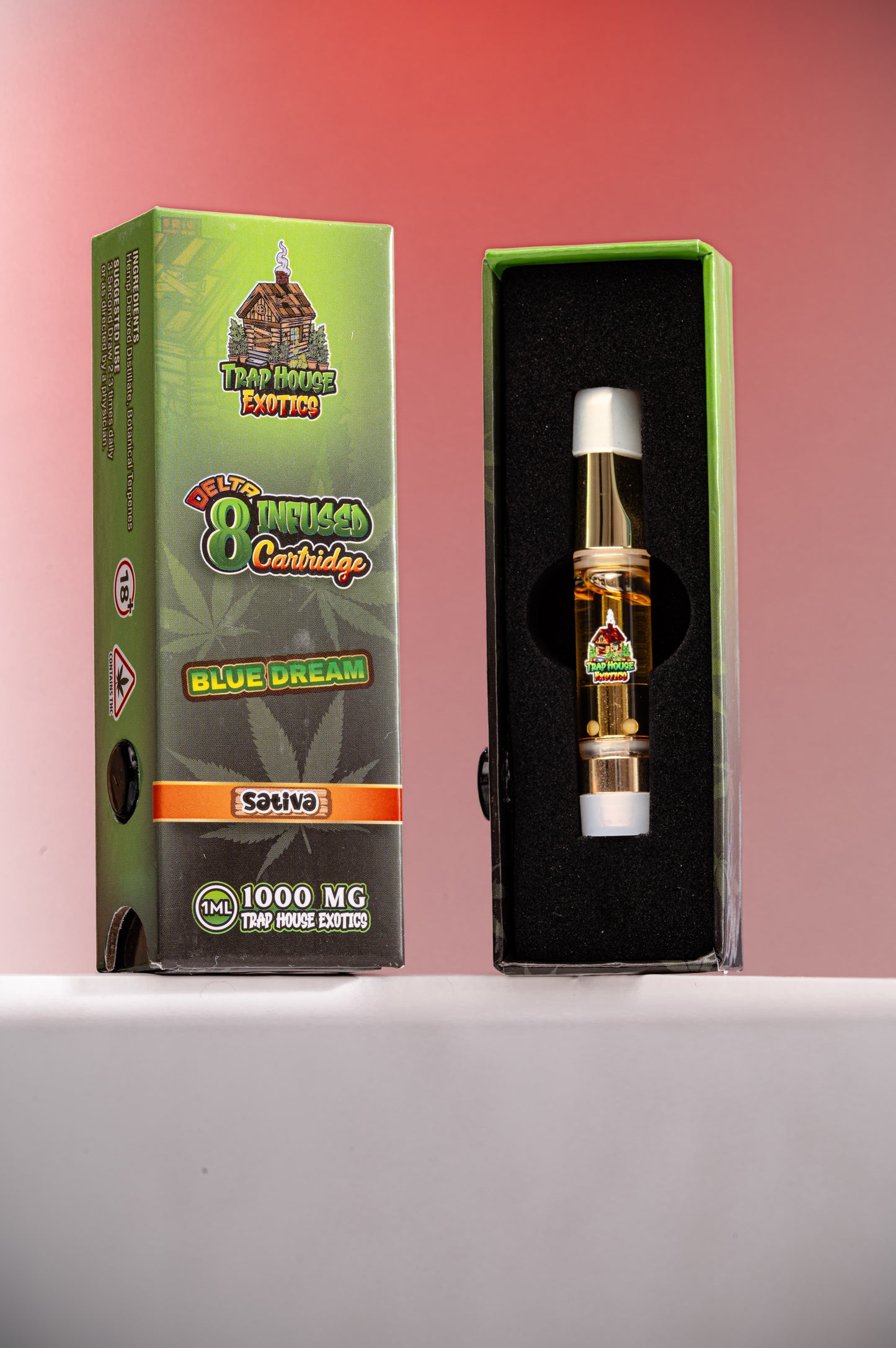 Trap House Exotics STVA 1000mg  Delta-8 1g THC Vape Cartridges - Bittchaser Smoke Shop