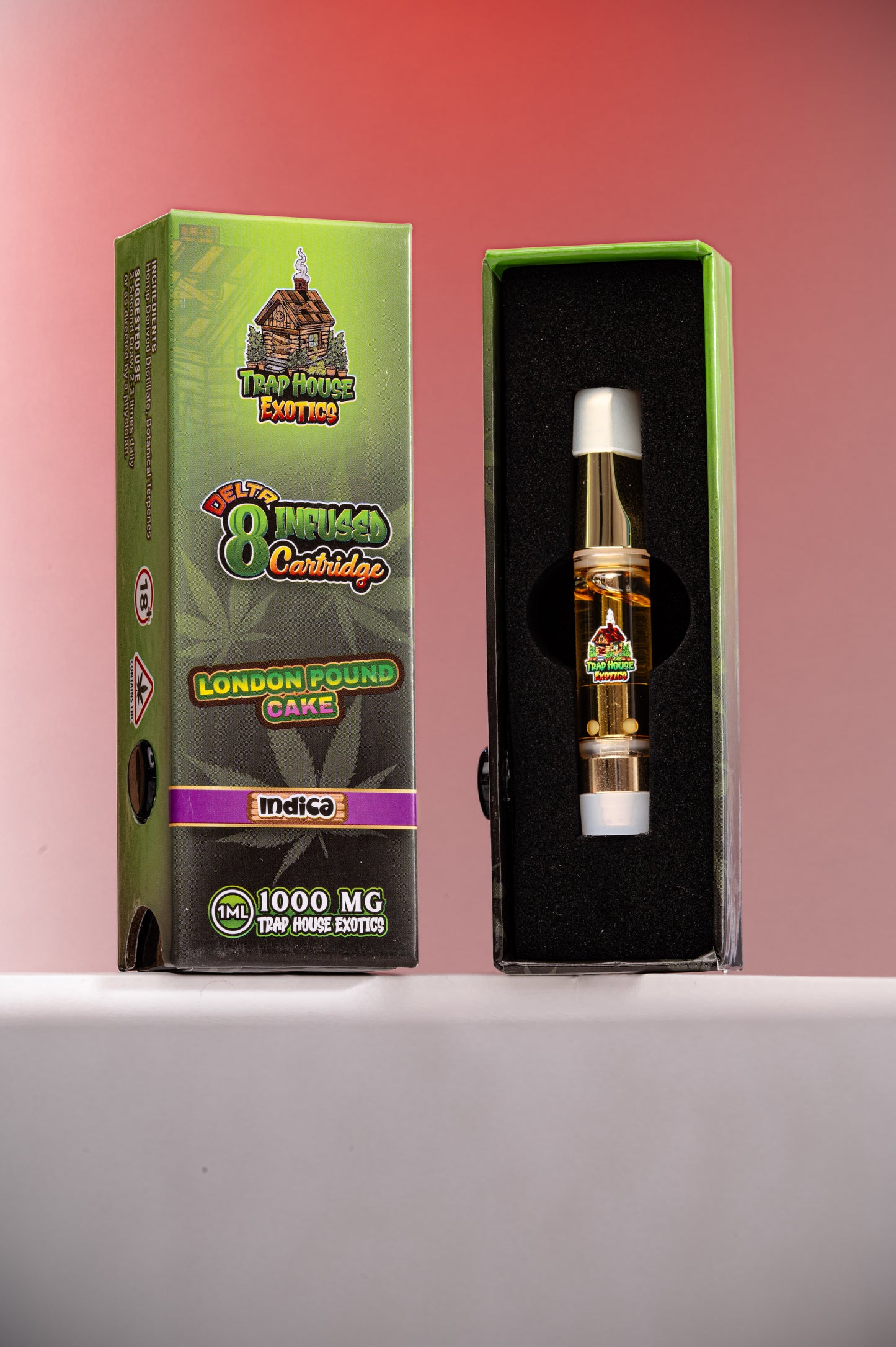 Trap House Exotics Ind^ca 1000mg Delta-8 1g THC Vape Cartridges - Bittchaser Smoke Shop
