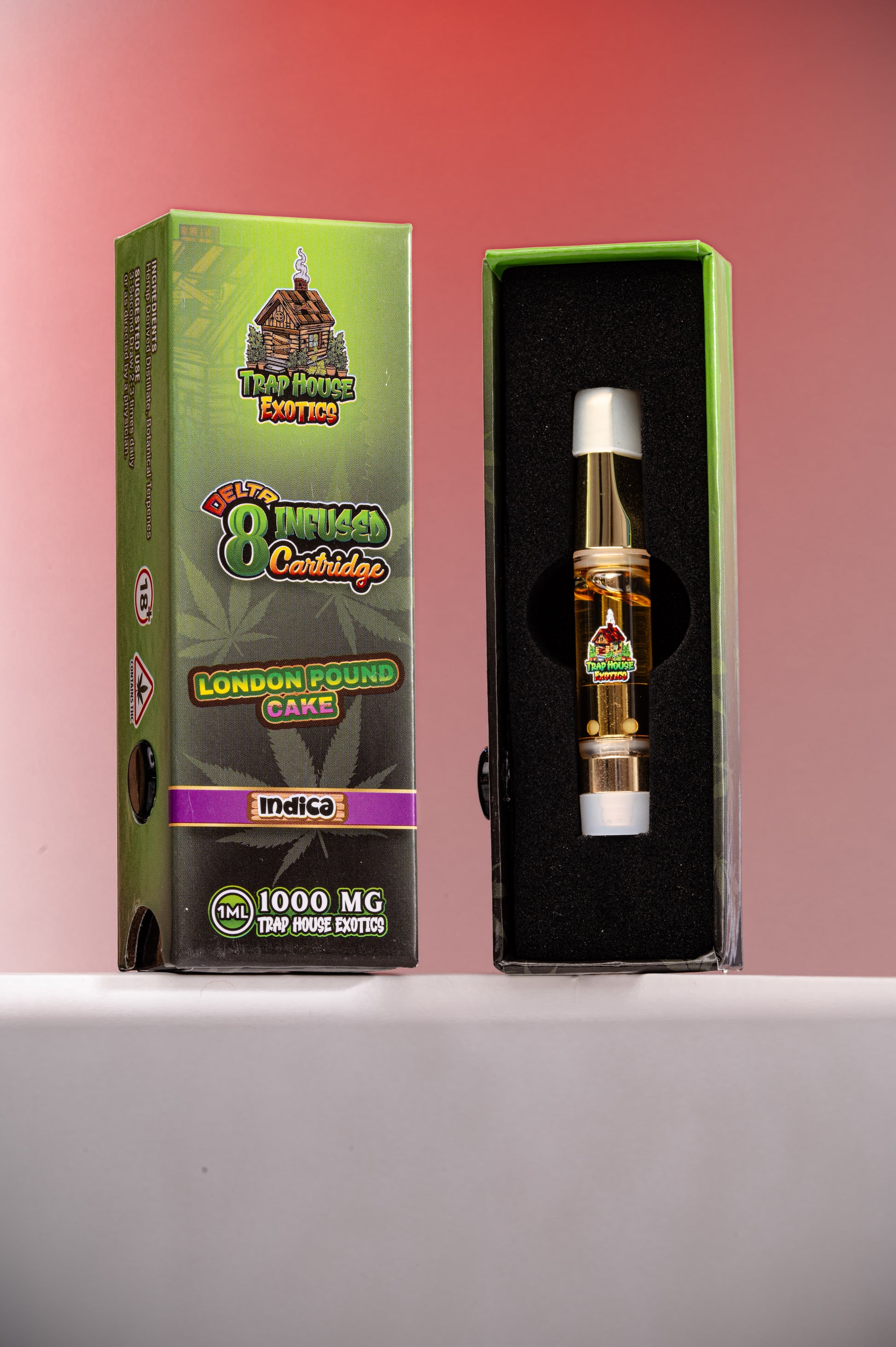 Trap House Exotics Ind^ca 1000mg Delta-8 1g THC Vape Cartridges - Bittchaser Smoke Shop
