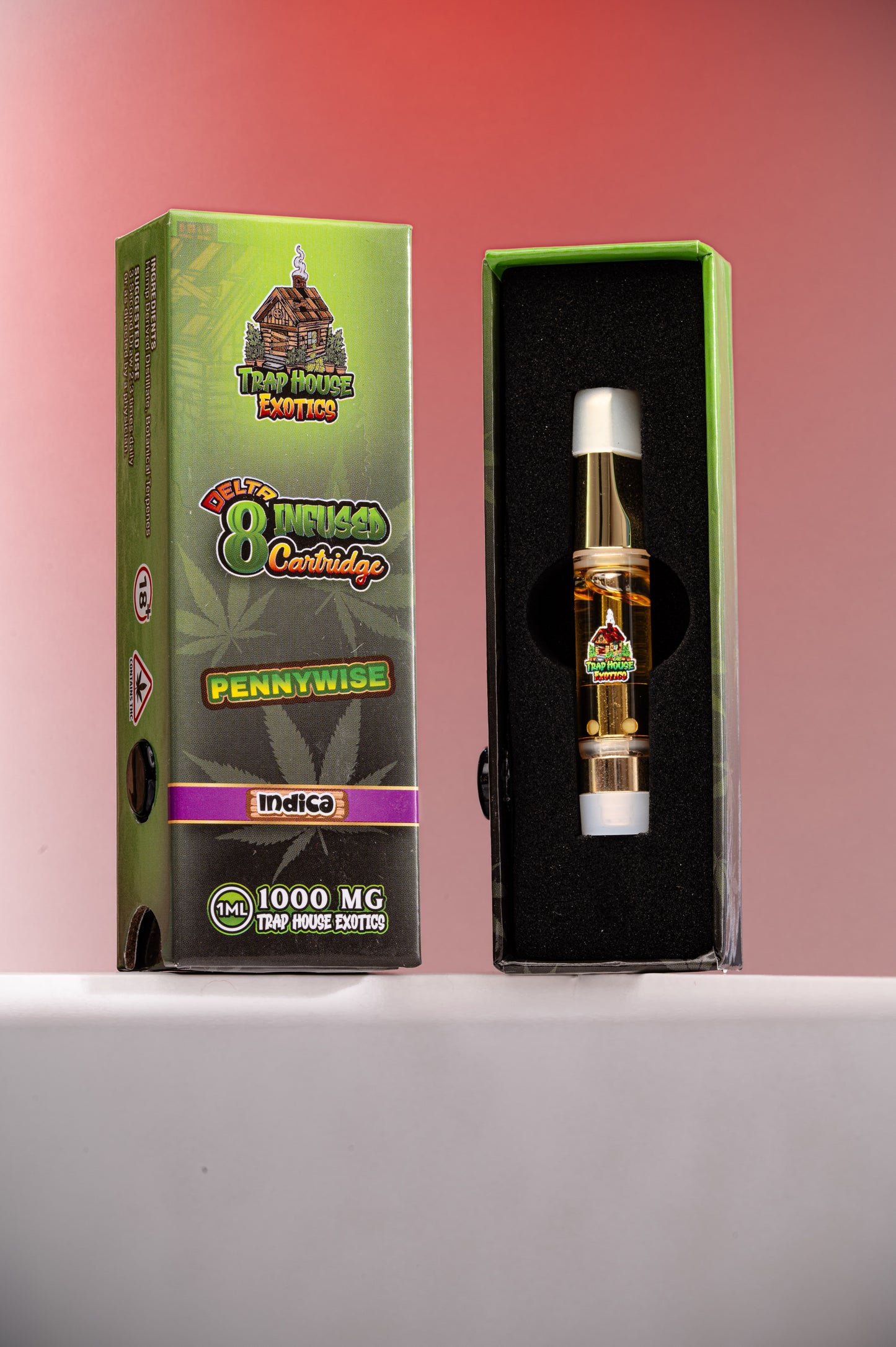 Trap House Exotics Ind^ca 1000mg Delta-8 1g THC Vape Cartridges - Bittchaser Smoke Shop