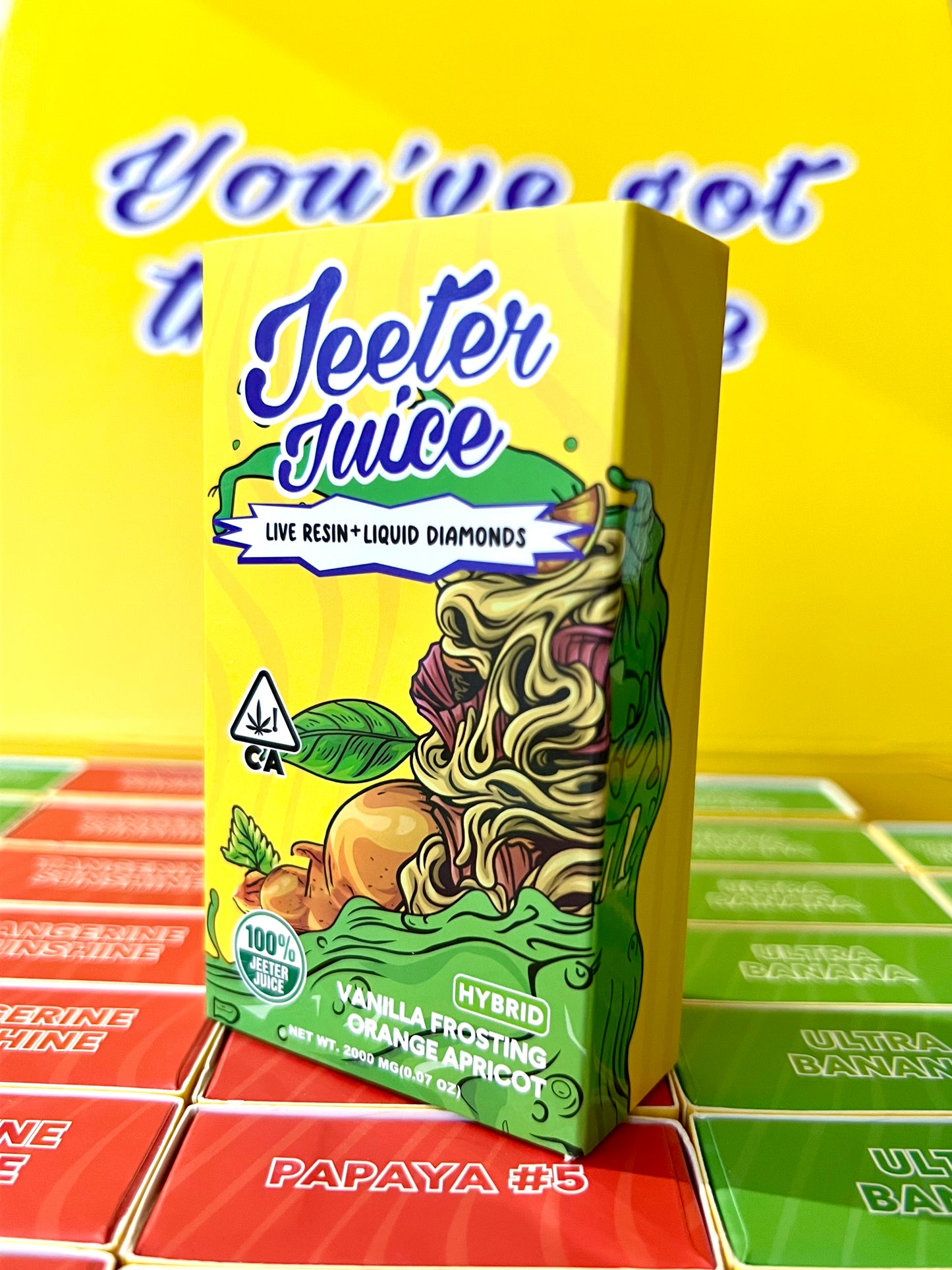 Juisi ya Jeeter 2000mg Almasi Hai THC 2g Mikokoteni Inayotumika