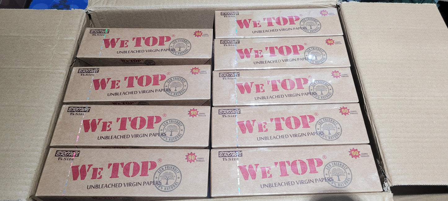 Wetop 1¼ Brown Rolling Papers - 100 Leaves! - Bittchaser Smoke Shop