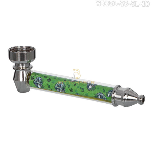 Sugar Skull Metallic Hand Pipes - Bittchaser Smoke Shop