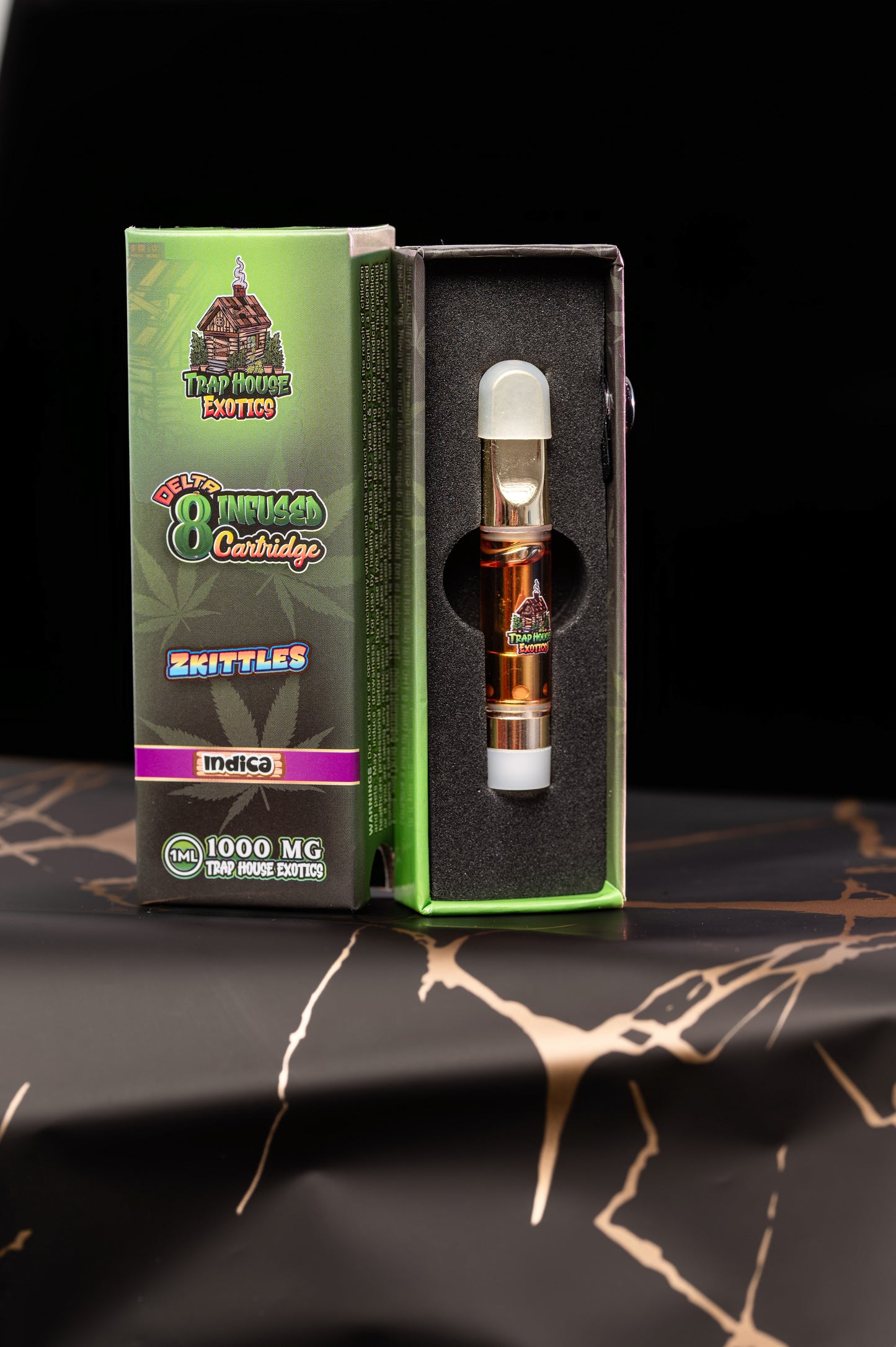 Trap House Exotics Ind^ca 1000mg Delta-8 1g THC Vape Cartridges - Bittchaser Smoke Shop