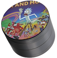 Colorful product container with a brand logo on a white background