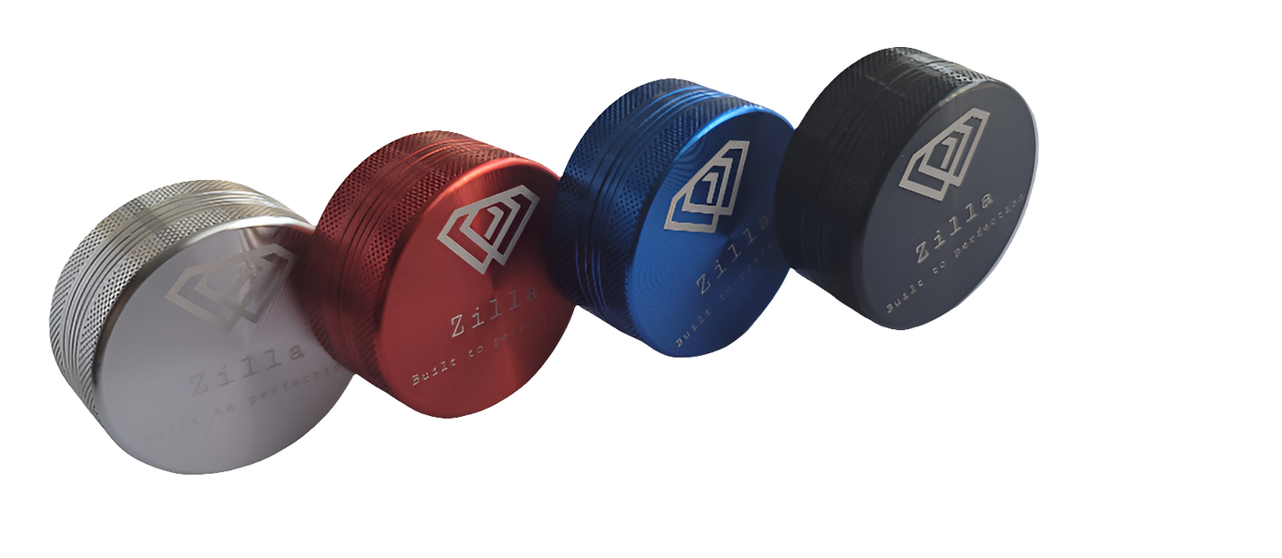 Zilla 55mm (Wastani) Sehemu 2 za Zinki Shredder Metallic Aloy Herb Grinders