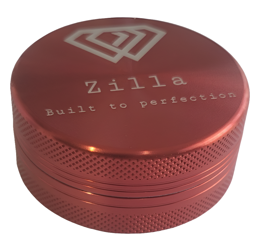 Zilla 55mm (Wastani) Sehemu 2 za Zinki Shredder Metallic Aloy Herb Grinders