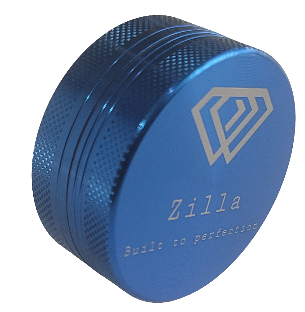 Zilla 55mm (Wastani) Sehemu 2 za Zinki Shredder Metallic Aloy Herb Grinders