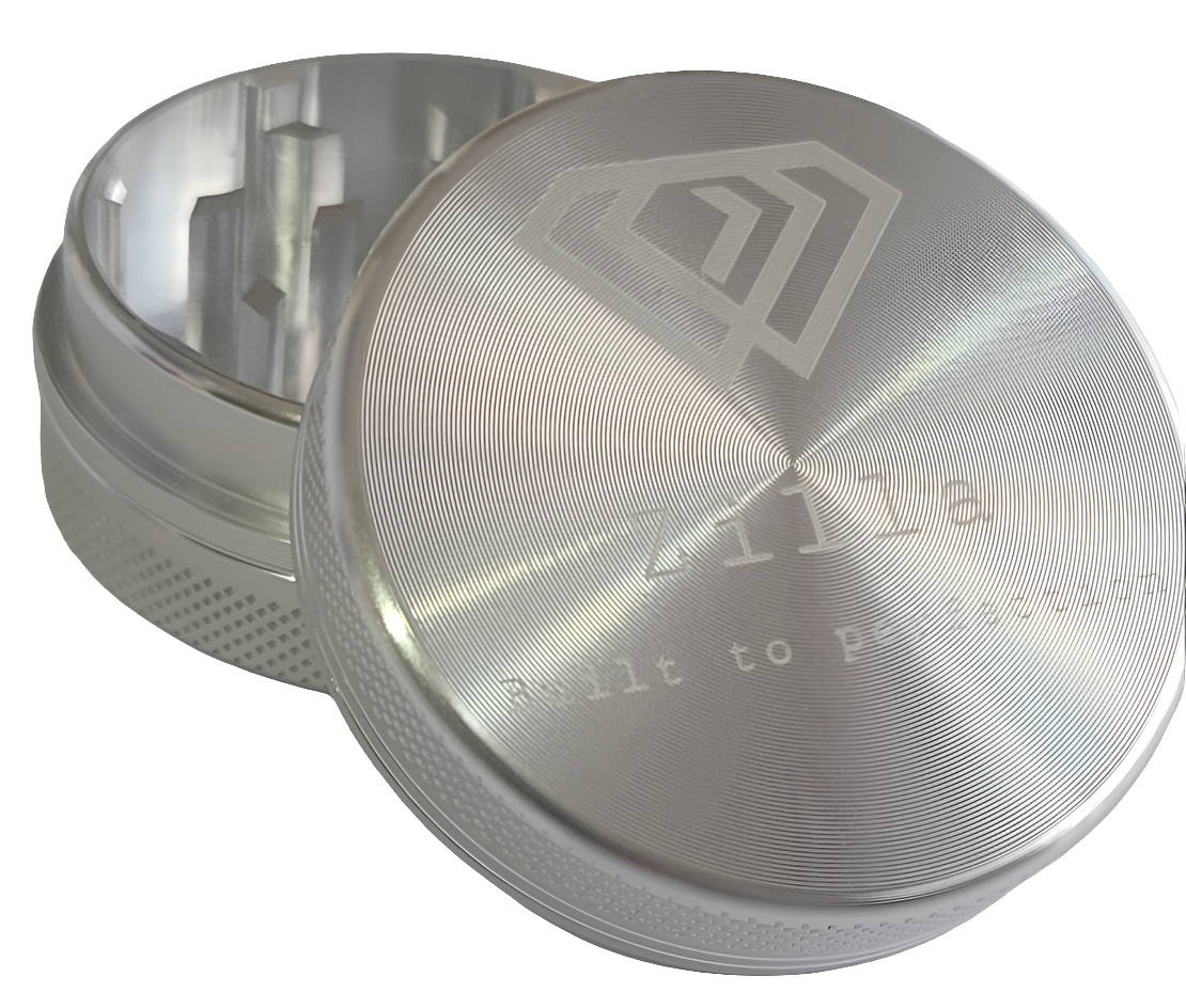 Zilla 55mm (Wastani) Sehemu 2 za Zinki Shredder Metallic Aloy Herb Grinders