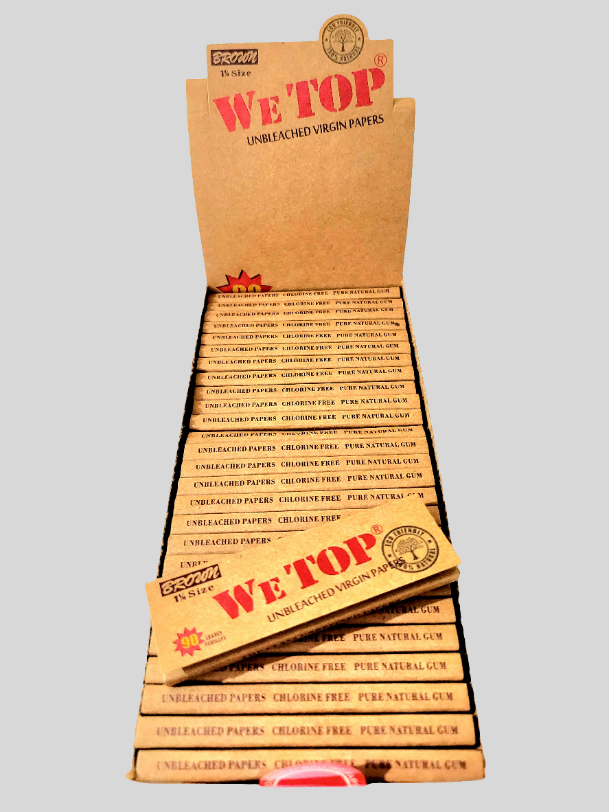 Wetop 1¼ Brown Rolling Papers - 90 Leaves! - Bittchaser Smoke Shop