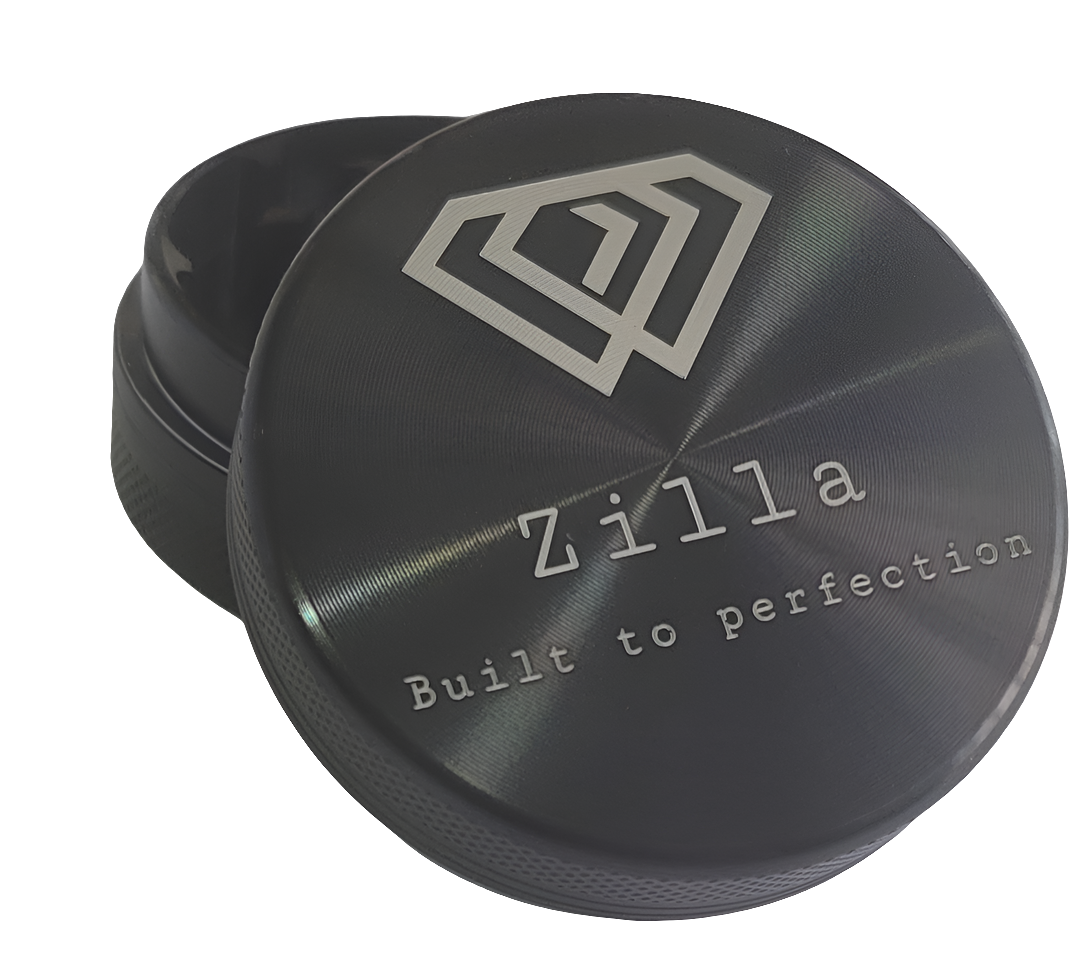Zilla 55mm (Wastani) Sehemu 2 za Zinki Shredder Metallic Aloy Herb Grinders