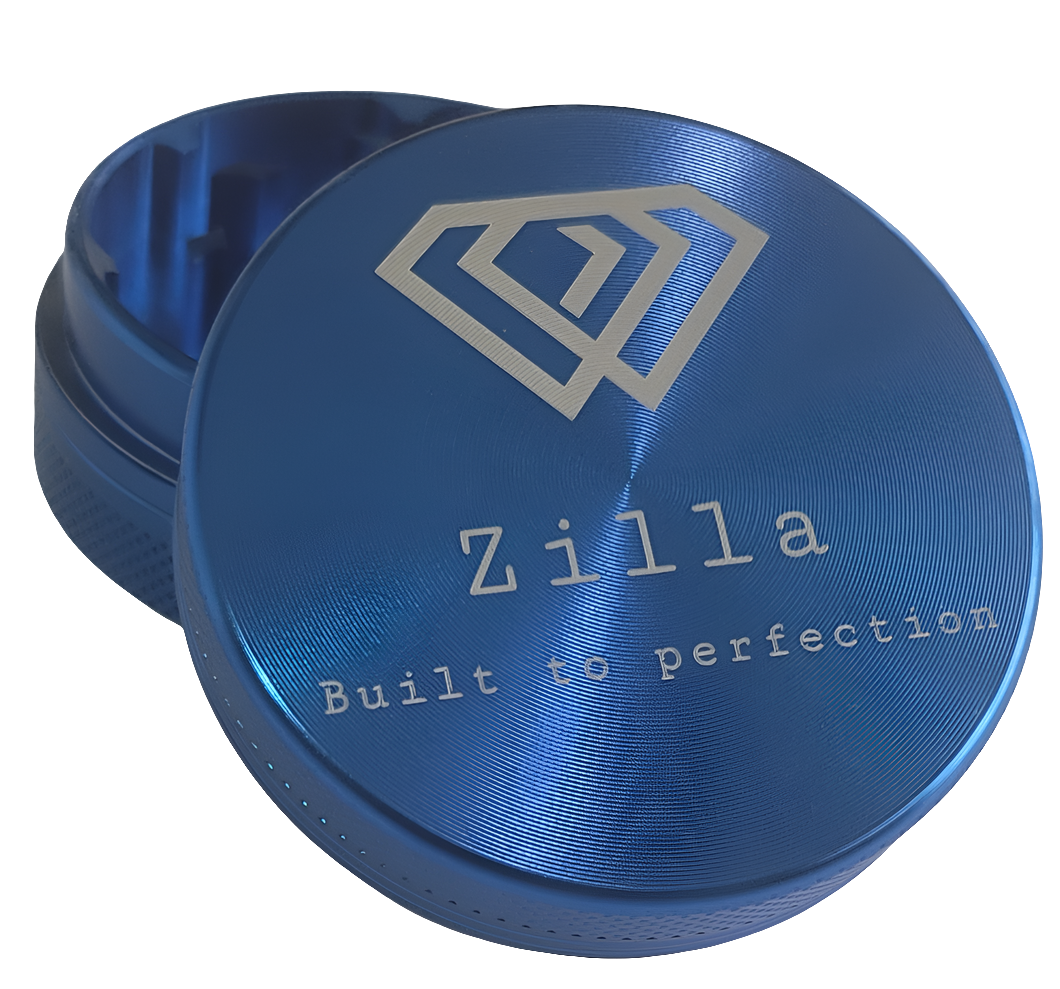 Zilla 55mm (Wastani) Sehemu 2 za Zinki Shredder Metallic Aloy Herb Grinders