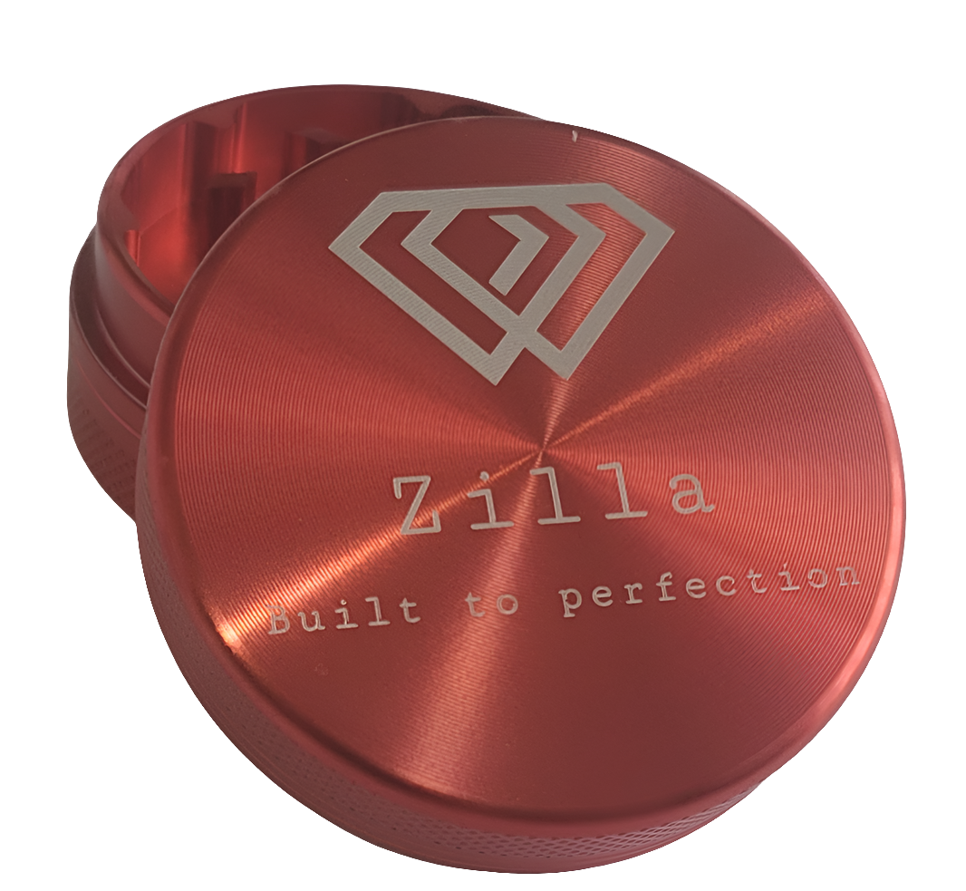 Zilla 55mm (Wastani) Sehemu 2 za Zinki Shredder Metallic Aloy Herb Grinders