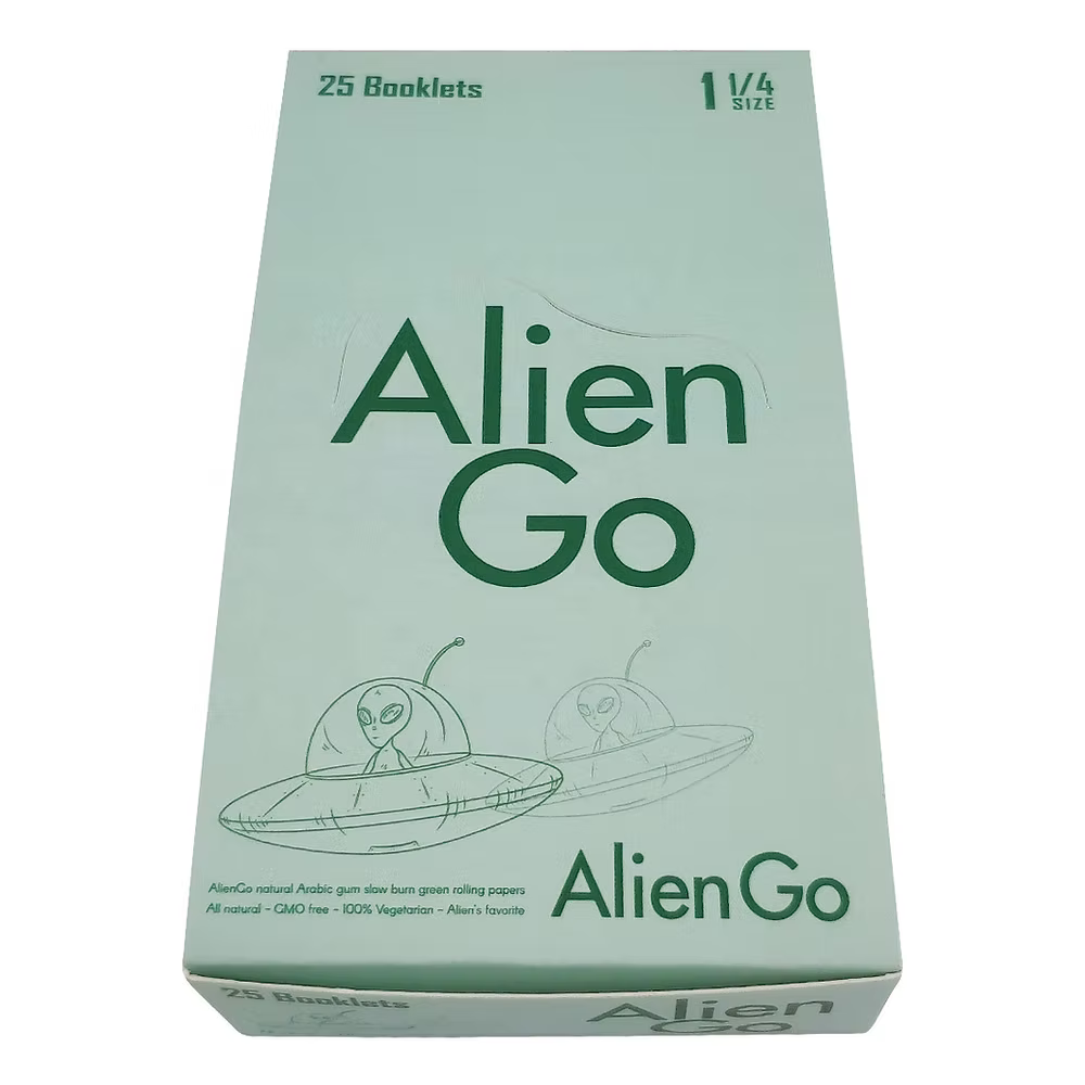Alien Go 1 1/4 Size Green Rolling Papers - Bittchaser Smoke Shop