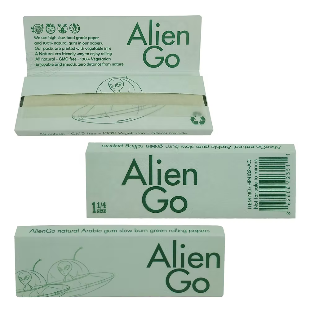 Alien Go 1 1/4 Size Green Rolling Papers