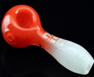 Grav Glass Smoking Spoon | Red - Bittchaser