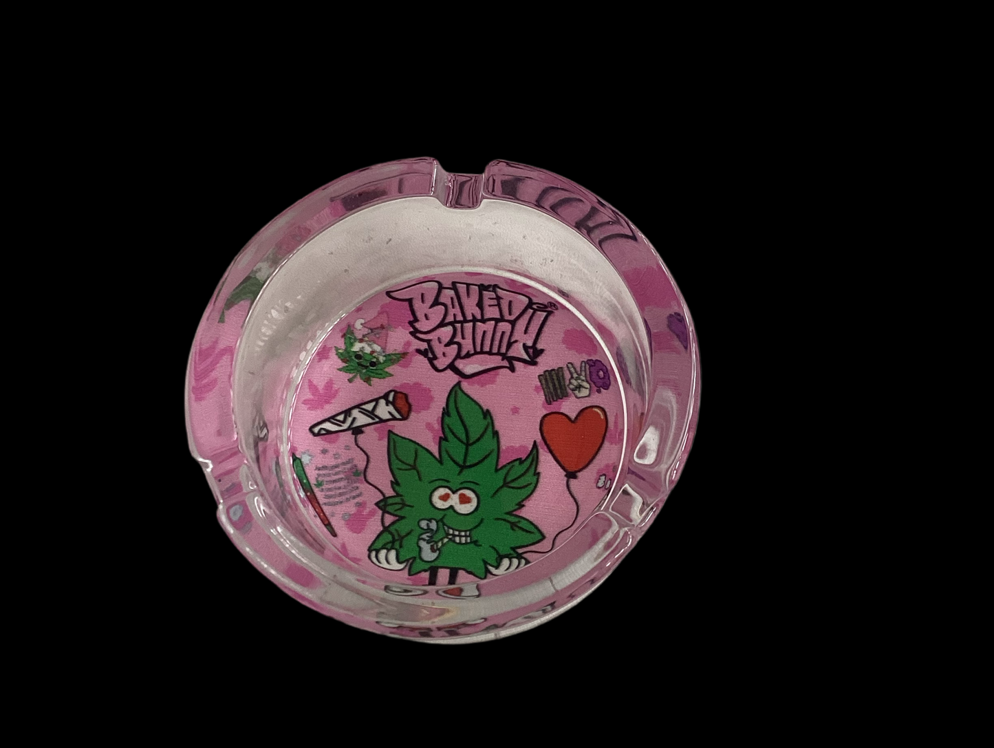 Sungura iliyookwa ya duara Glass Ashtray 85mm