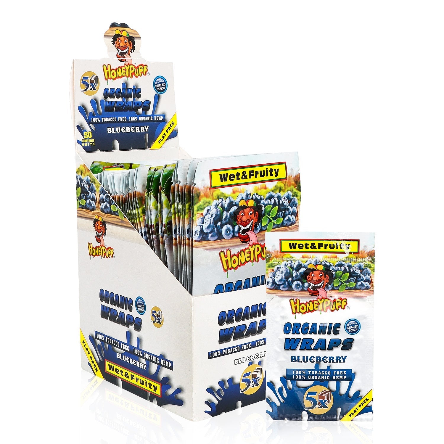 Honeypuff Flavored Blunt Wraps - (5 Wraps Per Pack) - Bittchaser Smoke Shop