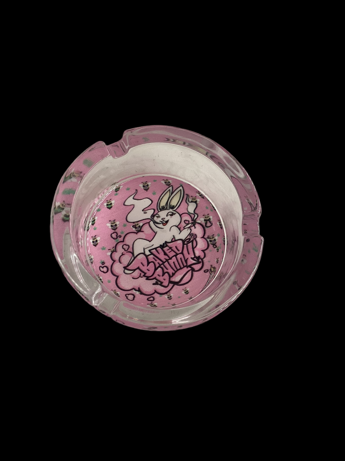 Sungura iliyookwa ya duara Glass Ashtray 85mm
