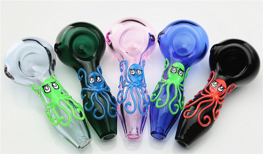 Hippculture Smoking Octopus Pipe Design - Bittchaser Smoke Shop